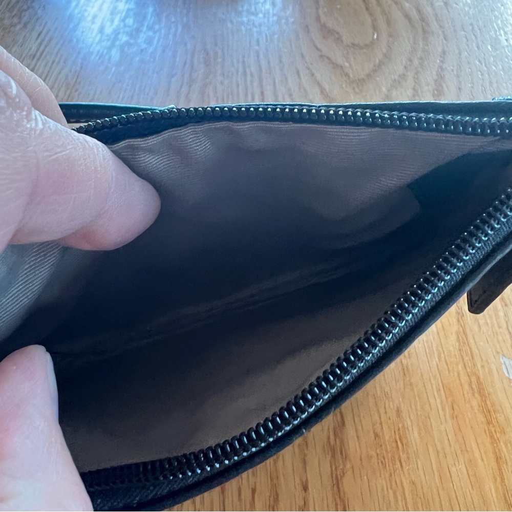 Coach Black Pebbled Leather Clutch Wristlet - Picture 6 of 9